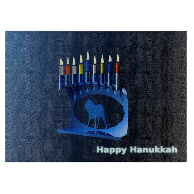 Shiny Blue Chanukkah Menorah (Framsidan)