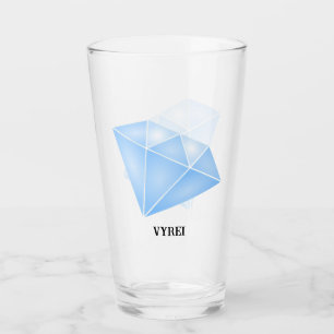 Shiny Blue Diamond Carat Glaskopp