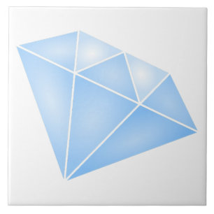 Shiny Blue Diamond Carat Kakelplatta