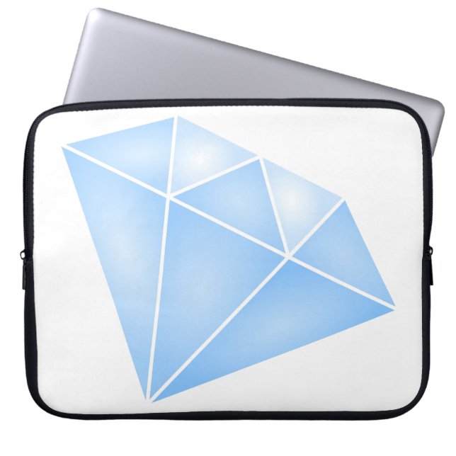 Shiny Blue Diamond Carat Laptop Fodral (Framsidan)