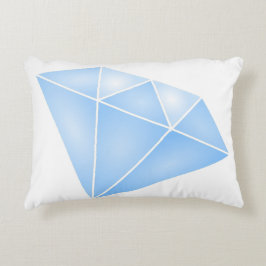 Shiny Blue Diamond Carat Prydnadskudde