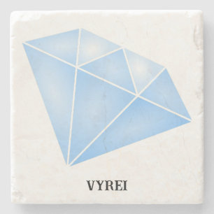 Shiny Blue Diamond Carat Stenunderlägg
