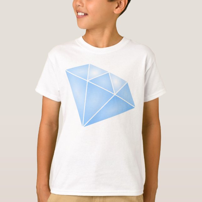 Shiny Blue Diamond Carat T Shirt (Framsida)