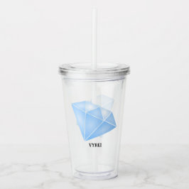 Shiny Blue Diamond Carat Take Away Mugg