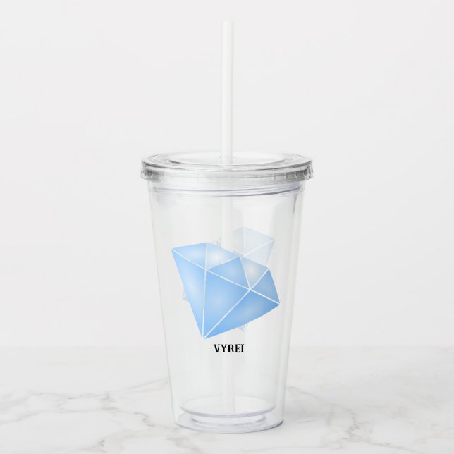 Shiny Blue Diamond Carat Take Away Mugg (Framsida)
