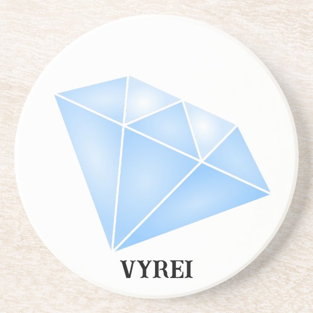 Shiny Blue Diamond Carat Underlägg (Framsidan)