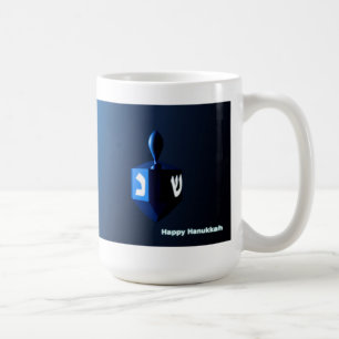 Shiny Blue Dreidel Kaffemugg