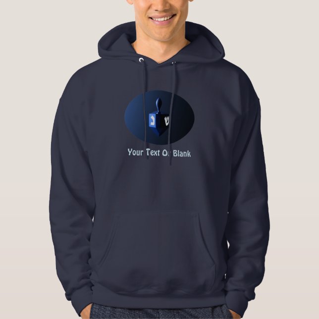 Shiny Blue Dreidel Sweatshirt (Framsida)