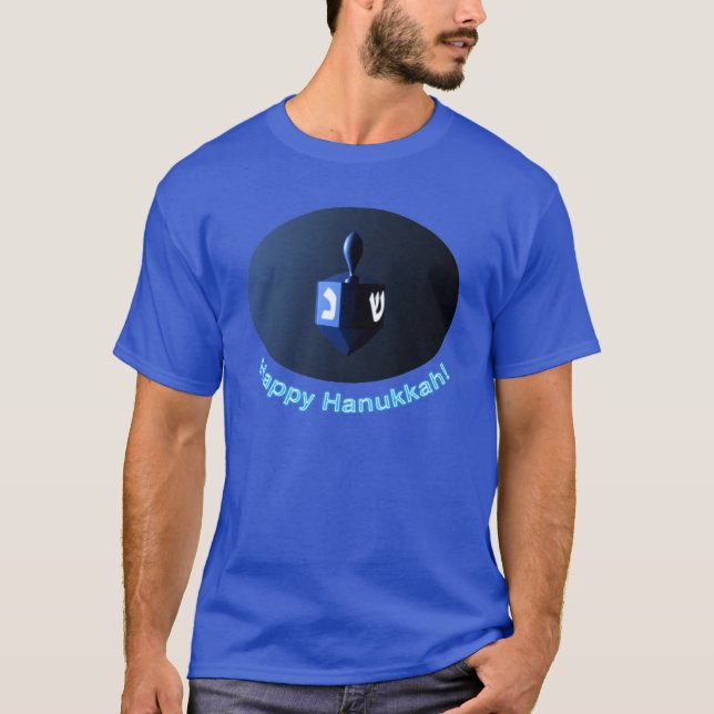 Shiny Blue Dreidel T Shirt (Framsida)