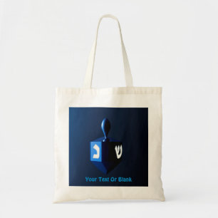 Shiny Blue Dreidel Tygkasse