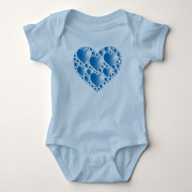 Shiny Blue Hearts Tee (Framsida)