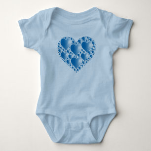 Shiny Blue Hearts Tee Shirt