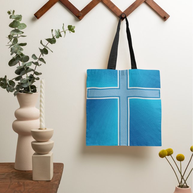 Shiny Blue Kor Tote Bag Tygkasse (Skapare uppladdad)