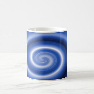 Shiny Blue spiral mönster Kaffemugg