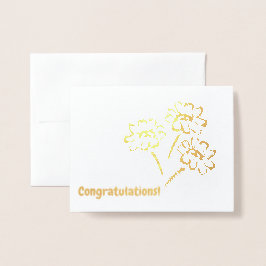 Shiny bouquet-kort folierat kort