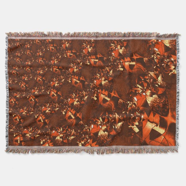 Shiny brownish coral och präglad filt (Framsidan)