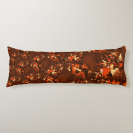 Shiny brownish coral och präglad kroppskudde