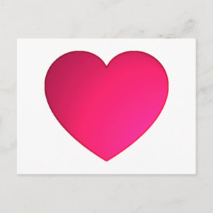 Shiny Cherry Red Heart Vykort
