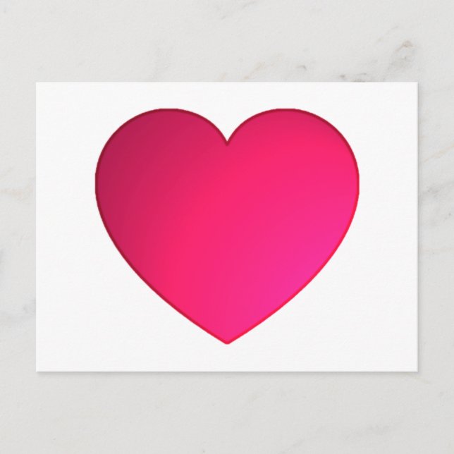 Shiny Cherry Red Heart Vykort (Framsida)