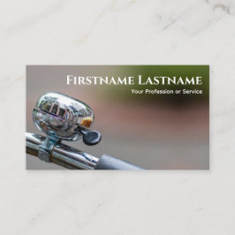 Shiny chrome-klocka för Bicycle Repair Shops Visitkort