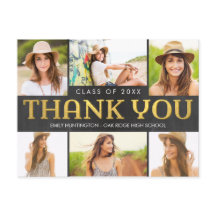 Shiny Collage Modern Studenten Tack vykort