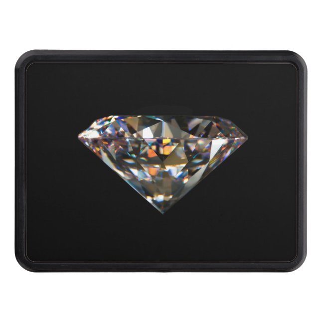 Shiny Diamond Carat Gems Jewel Black Background Dragkroksskydd (Framsidan)