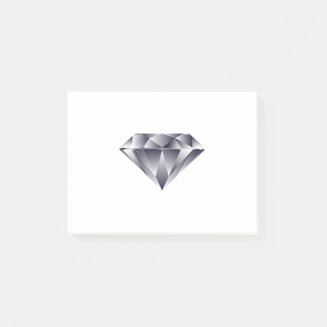 Shiny Diamond Gem Stone med en Gnistra Post-it Block (Framsida)