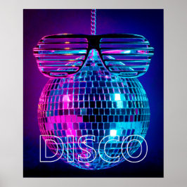 Shiny disco boll poster