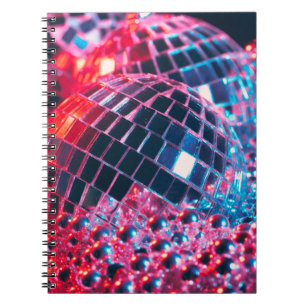 Shiny disco party med spegel bollar ref anteckningsbok