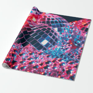 Shiny disco party med spegel bollar ref presentpapper