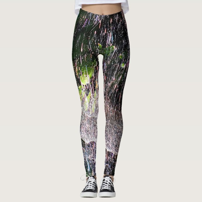 Shiny färg stänk leggings (Framsida)
