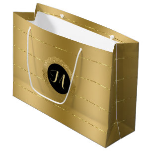 Shiny faux-guld rand monogram