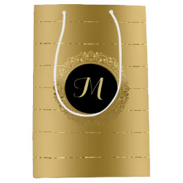 Shiny faux-guld rand monogram