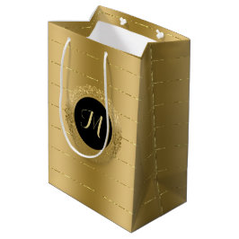 Shiny faux-guld rand monogram