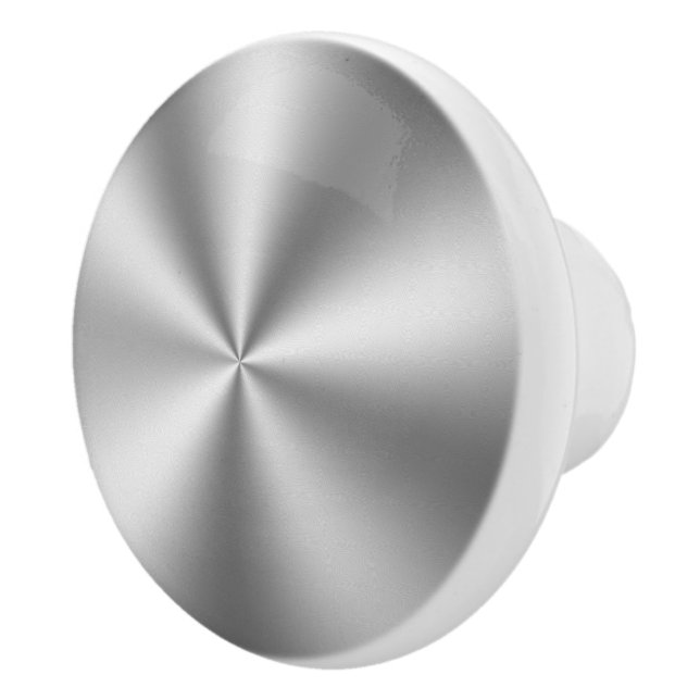 Shiny Faux Silver Tones Stainless Steel Knopp (Höger)