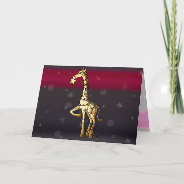 Shiny Giraffe Helgkort (Framsida)