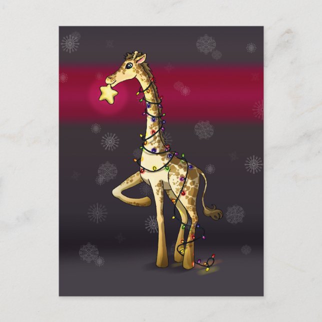 Shiny Giraffe Vykort (Framsida)