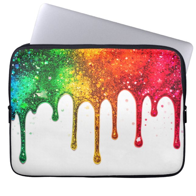 Shiny, Glittery Personalized Back to School Laptop Fodral (Framsidan)