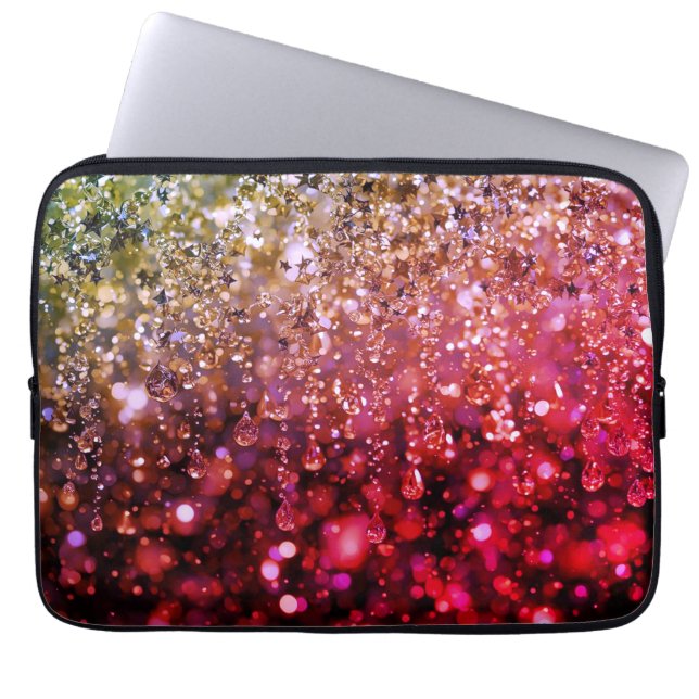 Shiny, Glittery Personalized Back to School Laptop Fodral (Framsidan)