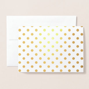 Shiny Gold Foil Polka dots Folierat Kort