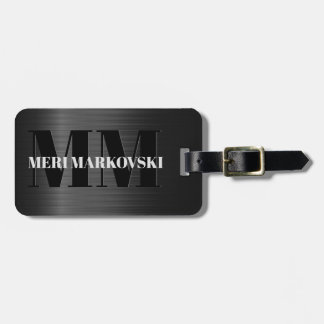 Shiny Grått Carbon Fiber Struktur Luggage Tag 5 Bagagebricka