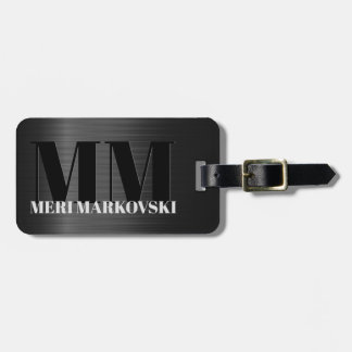 Shiny Grått Carbon Fiber Struktur Luggage Tag 5 Bagagebricka