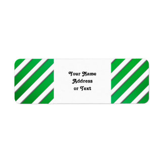 Shiny Grönt Rand (lägg till andra Färg) Returadress Etikett