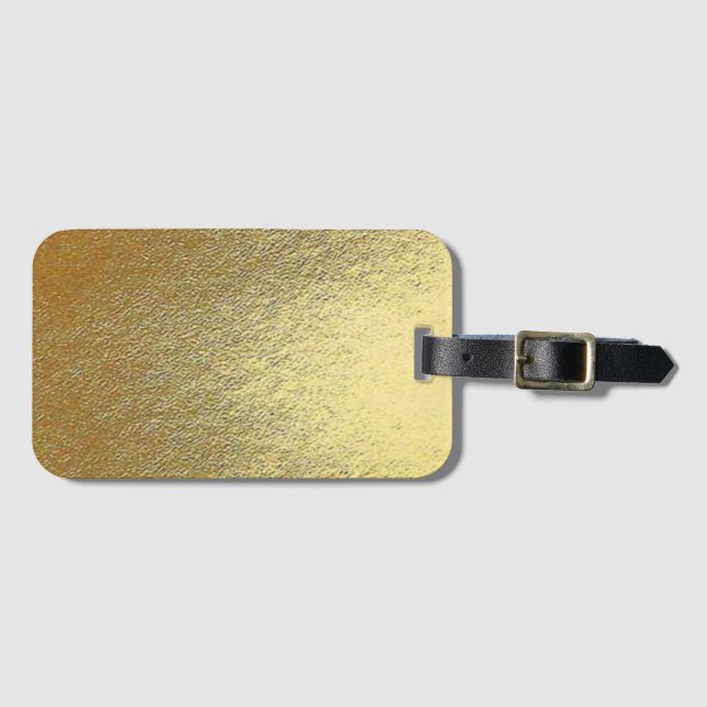 Shiny Guld Art Bagagebricka (Framsida horisontal)