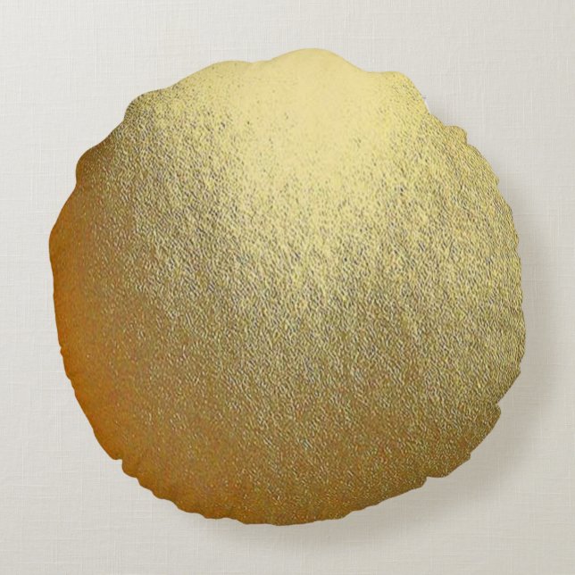 Shiny Guld Art Rund Kudde (Baksidan)