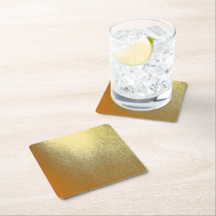 Shiny Guld Art Underlägg Papper Kvadrat