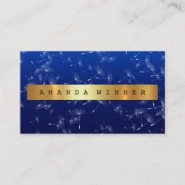 Shiny Guld Dandelion Confetti Blue Marine Vip Visitkort