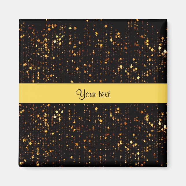 Shiny Guld julstjärnor Magnet (Framsidan)