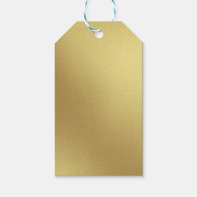 SHINY GULD LINEN LOOK STRUKTUR PRESENTETIKETT (Framsidan)