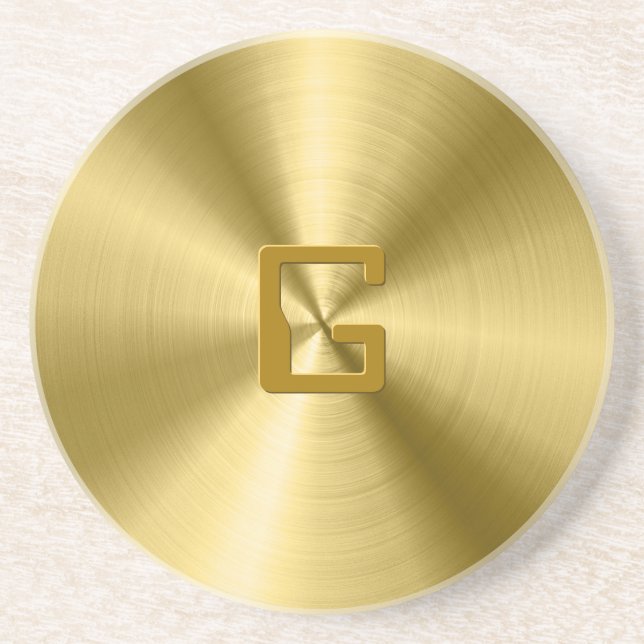 Shiny Guld Stainless Steel Struktur Underlägg (Framsidan)